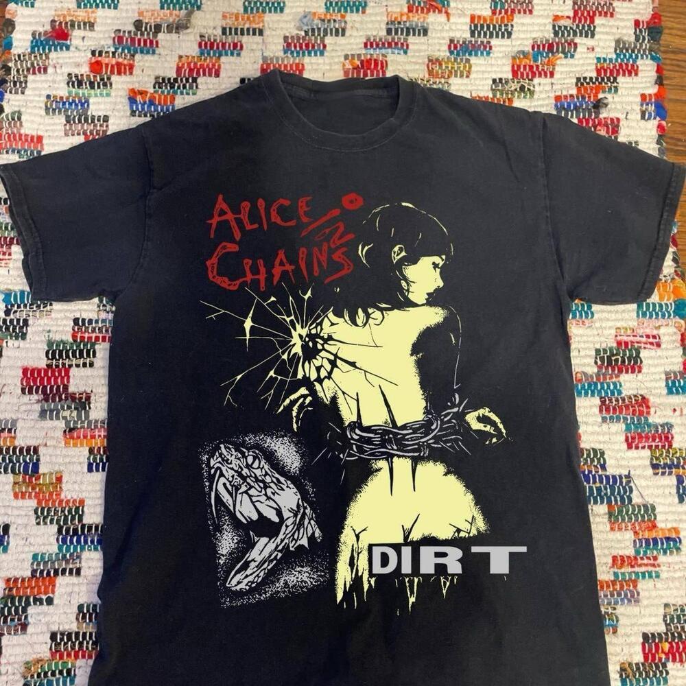 Alice In Chains Dirty Gildan Black Tshirt